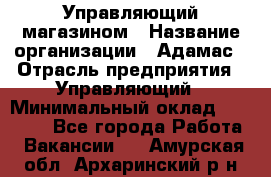 Управляющий магазином › Название организации ­ Адамас › Отрасль предприятия ­ Управляющий › Минимальный оклад ­ 55 000 - Все города Работа » Вакансии   . Амурская обл.,Архаринский р-н